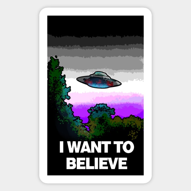 I WANT TO BELIEVE in ASEXUALITY Sticker by jonesylium